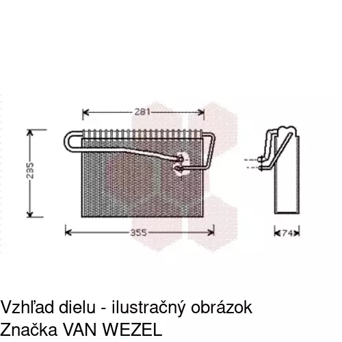 Výparník klimatizácie POLCAR 5508P8-2 - obr. 1