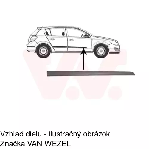 Lišta dverí POLCAR 55090032