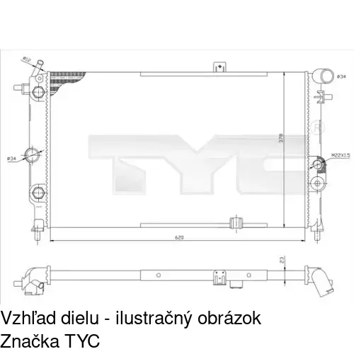 Chladiče vody 551408A7 /POLCAR/ - obr. 2