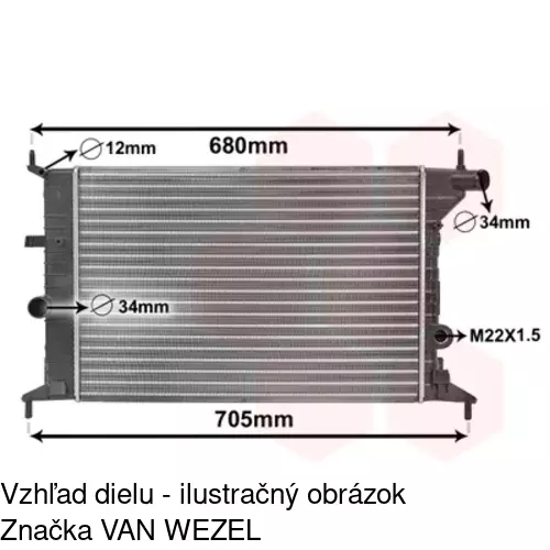 Chladiče vody POLCAR 551608A2 - obr. 4