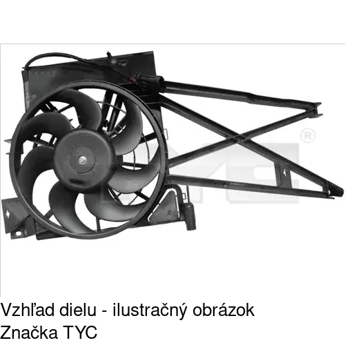 Ventilátor bez krytu / podpery POLCAR 551623U2