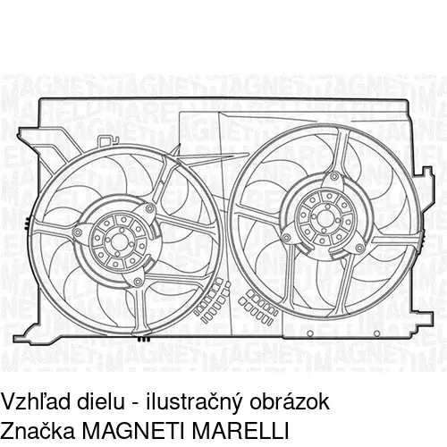 Ventilátor bez krytu / podpery POLCAR 551823U3X