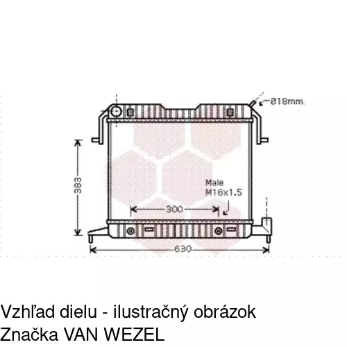 Chladiče vody POLCAR 552508A4 - obr. 1