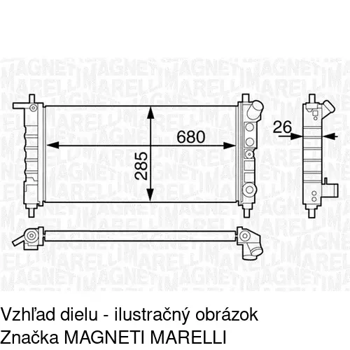 Chladiče vody POLCAR 555508-5