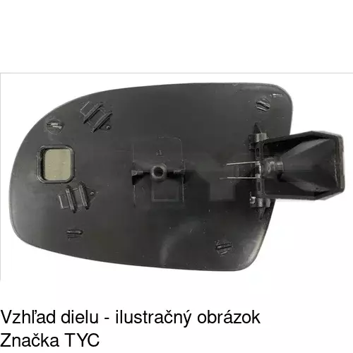 Sklo vonkajšieho zrkadla s držiakom POLCAR 5555551M - obr. 1