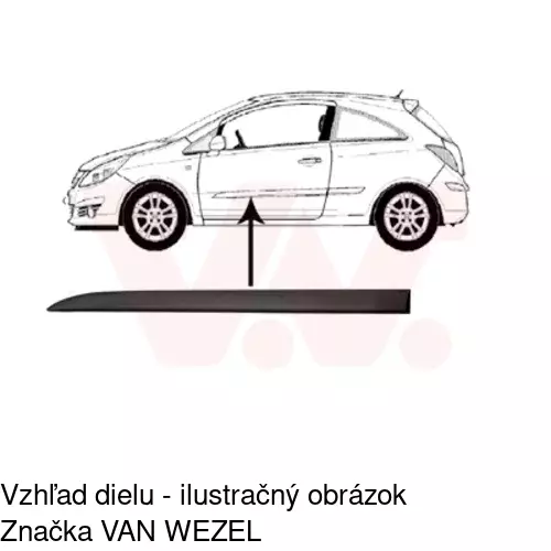 Lišta dverí 55580022 /POLCAR/