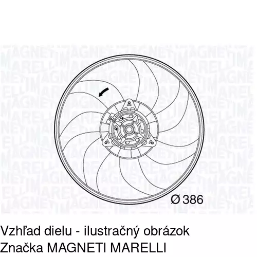 Ventilátor bez krytu / podpery POLCAR 555823U4 - obr. 3