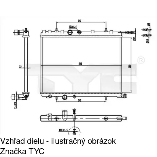 Chladiče vody POLCAR 571008-5 - obr. 2