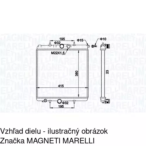 Chladiče vody POLCAR 572308A1 - obr. 1