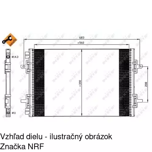 Chladiče klimatizácie POLCAR 6051K8C2 - obr. 1