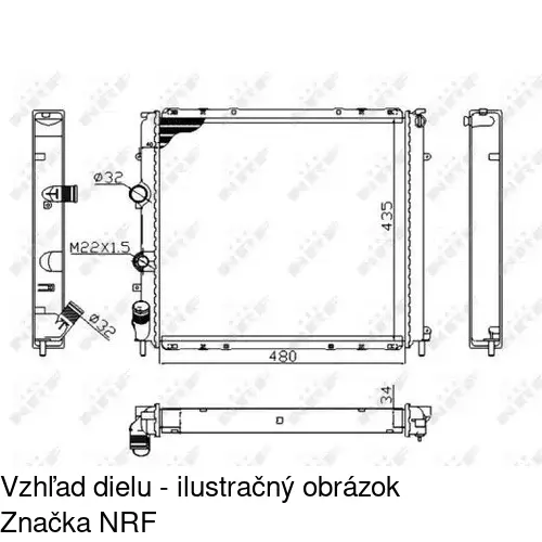 Chladiče vody POLCAR 606008A3 - obr. 1