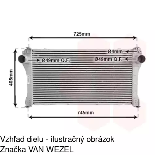 Chladiče vzduchu (Intercoolery) POLCAR 8116J8-2 - obr. 2