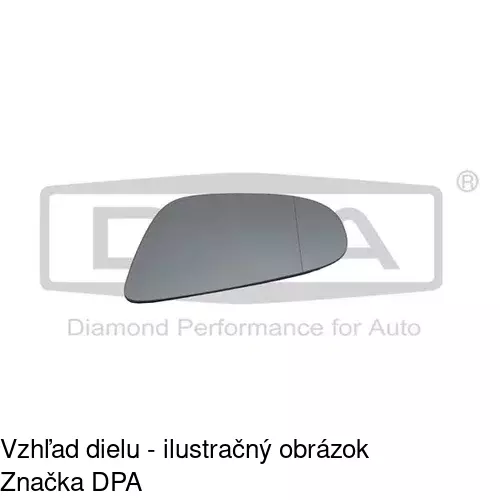 Sklo vonkajšieho zrkadla s držiakom 9518542E /POLCAR/ - obr. 5