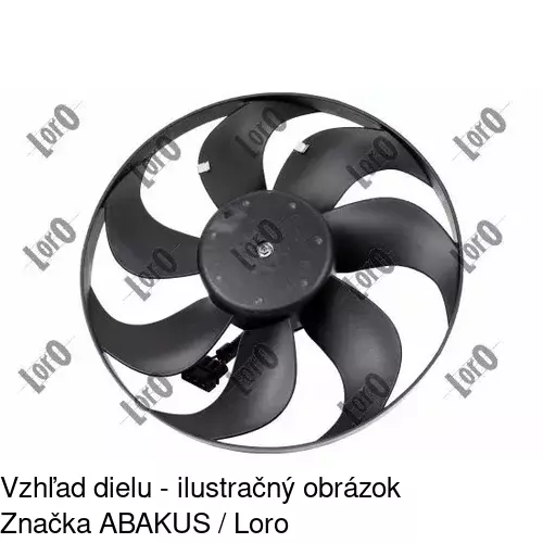 Ventilátor bez krytu / podpery POLCAR 952523U4