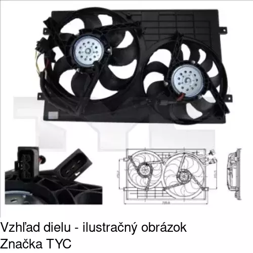 Ventilátor bez krytu / podpery POLCAR 952523U4 - obr. 5