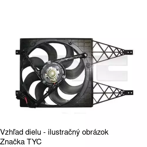 Ventilátor bez krytu / podpery 952523U6 /POLCAR/ - obr. 1