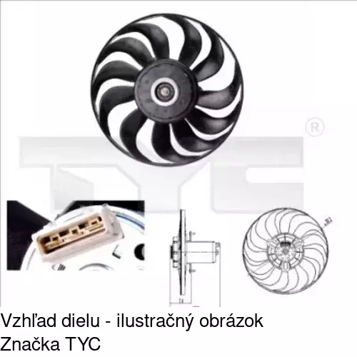 Ventilátor bez krytu / podpery POLCAR 953823U4-Q - obr. 2