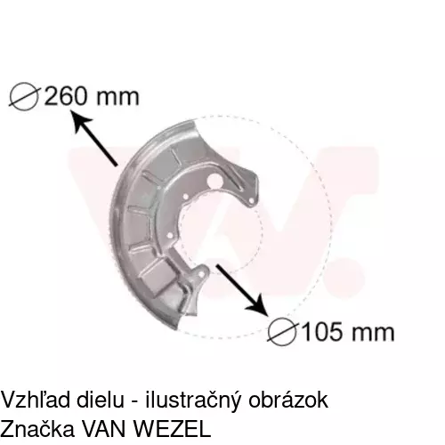 Brzdovy štít POLCAR 9538OT-2 - obr. 2