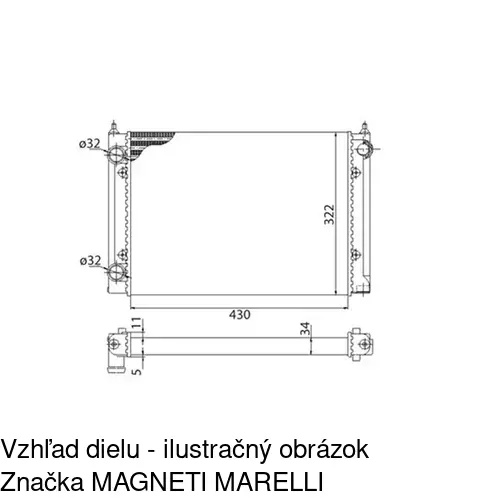 Chladiče vody POLCAR 954608A1 - obr. 1