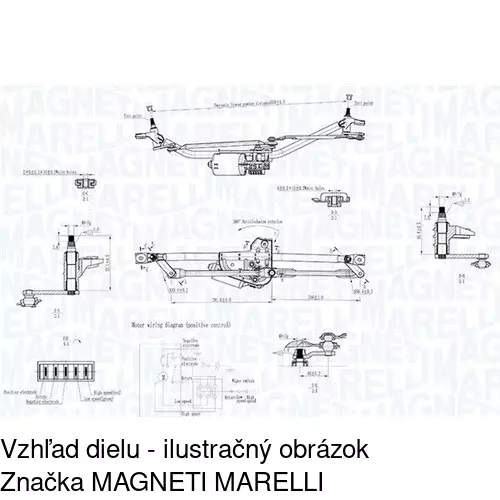 Náhon stieračov bez motora POLCAR 9548MWP2 - obr. 5