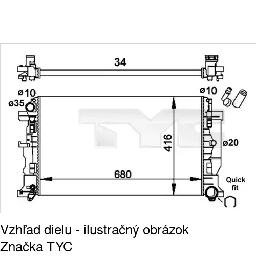 Chladiče vody POLCAR 957208-1 - obr. 1