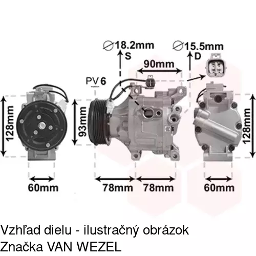 Cievka kompresora klimatizácie POLCAR CKK011 - obr. 3