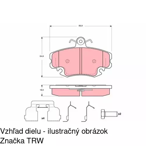 Brzdové dosky POLCAR S70-0006 - obr. 3