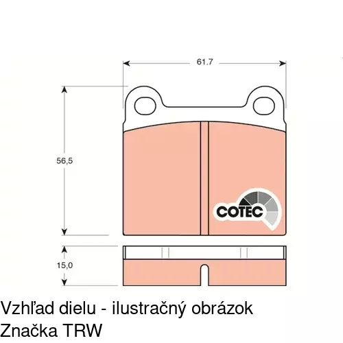 Brzdové dosky POLCAR S70-0032 - obr. 3