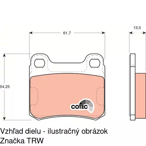 Brzdové dosky POLCAR S70-0033 - obr. 3