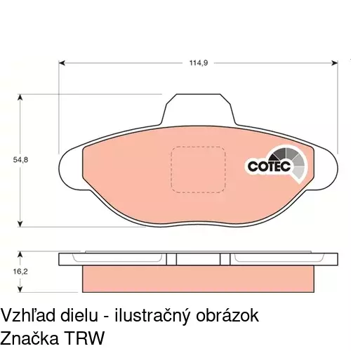 Brzdové dosky POLCAR S70-0050 - obr. 1