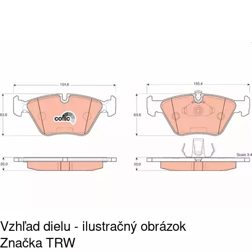 Brzdové dosky POLCAR S70-0074 - obr. 1