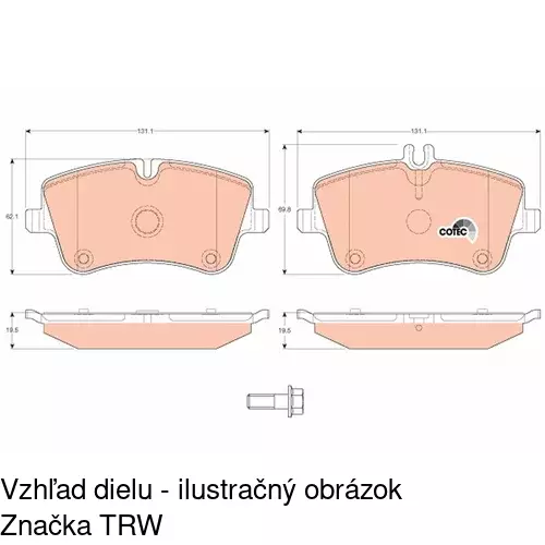 Brzdové dosky POLCAR S70-0112 - obr. 4