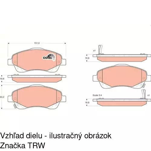 Brzdové dosky POLCAR S70-0121 - obr. 3