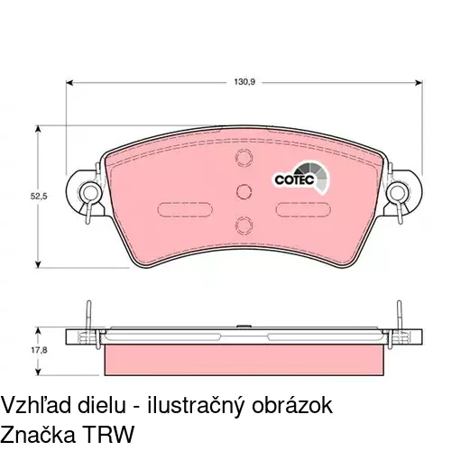 Brzdové dosky POLCAR S70-0245 - obr. 1