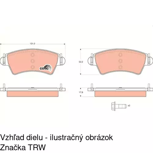 Brzdové dosky POLCAR S70-0245 - obr. 5