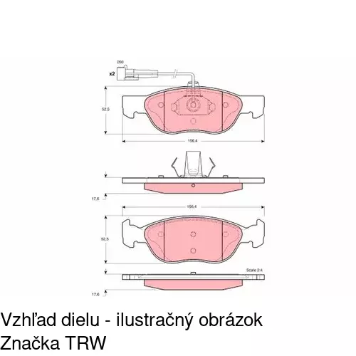 Brzdové dosky POLCAR S70-0274 - obr. 5