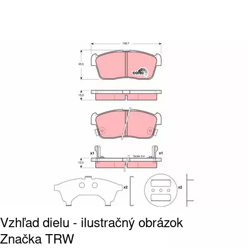 Brzdové dosky POLCAR S70-0301 - obr. 1