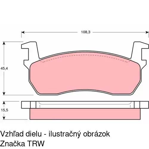 Brzdové dosky POLCAR S70-0326 - obr. 2