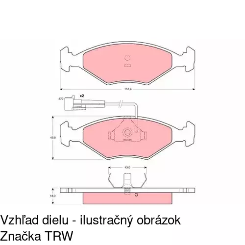 Brzdové dosky POLCAR S70-0338 - obr. 4