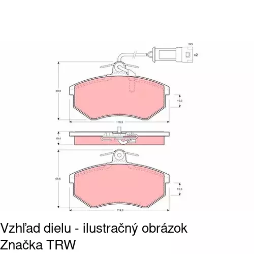 Brzdové dosky POLCAR S70-0392 - obr. 3