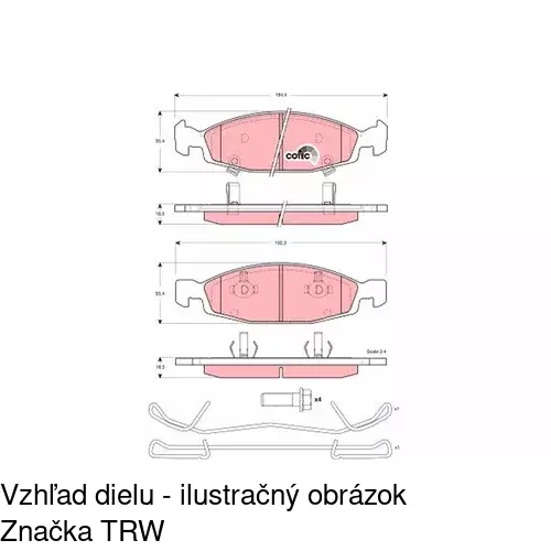 Brzdové dosky POLCAR S70-0414 - obr. 1