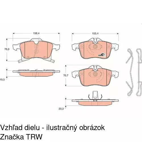 Brzdové dosky POLCAR S70-0481 - obr. 4