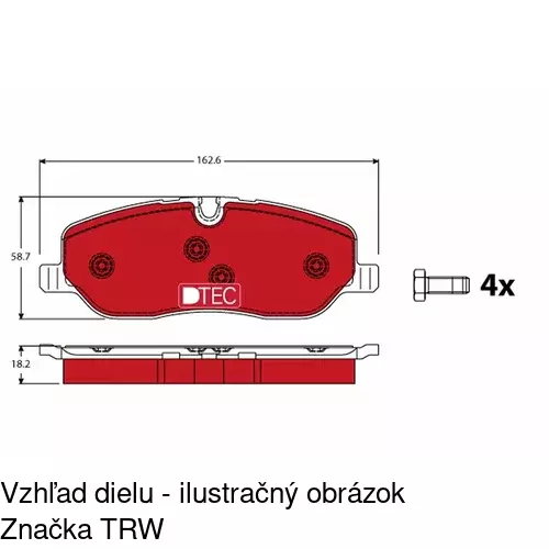 Brzdové dosky POLCAR S70-0584 - obr. 5