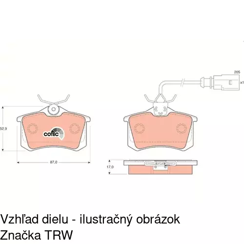 Brzdové dosky POLCAR S70-1057 - obr. 4