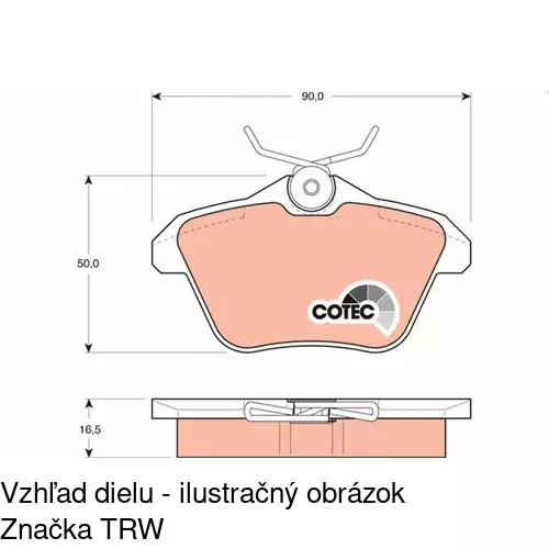 Brzdové dosky POLCAR S70-1084 - obr. 1