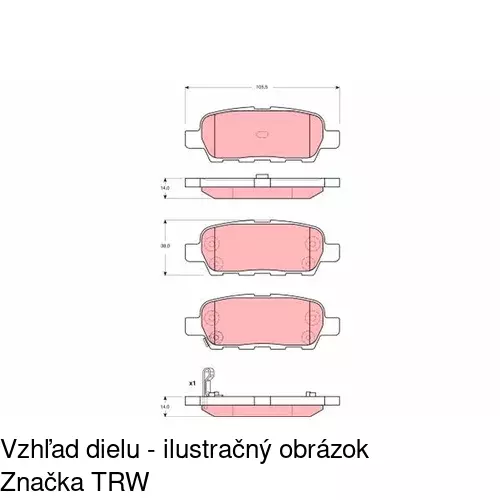 Brzdové dosky POLCAR S70-1194 - obr. 5