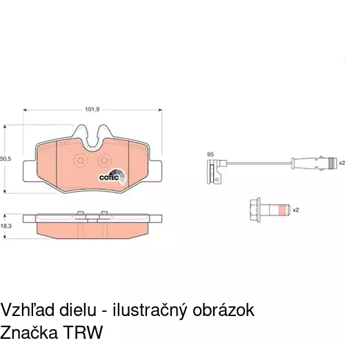 Brzdové dosky POLCAR S70-1373 - obr. 5