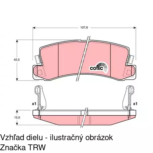 Brzdové dosky POLCAR S70-1425 - obr. 5