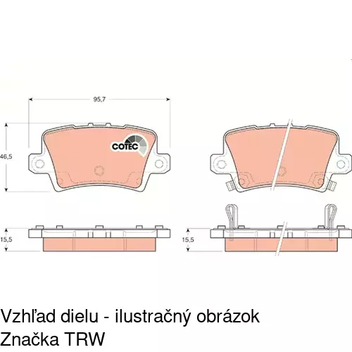 Brzdové dosky POLCAR S70-1477 - obr. 2