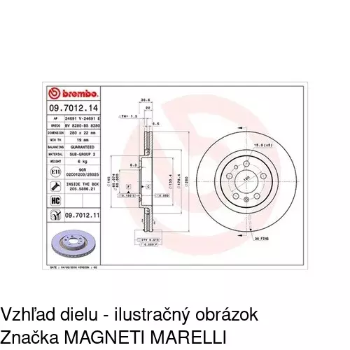 Brzdový kotúč POLCAR S71-0018S - obr. 3